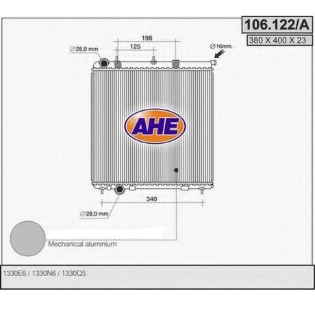 RADIATEUR C3  208 12-/2008 13- 1.6HDI