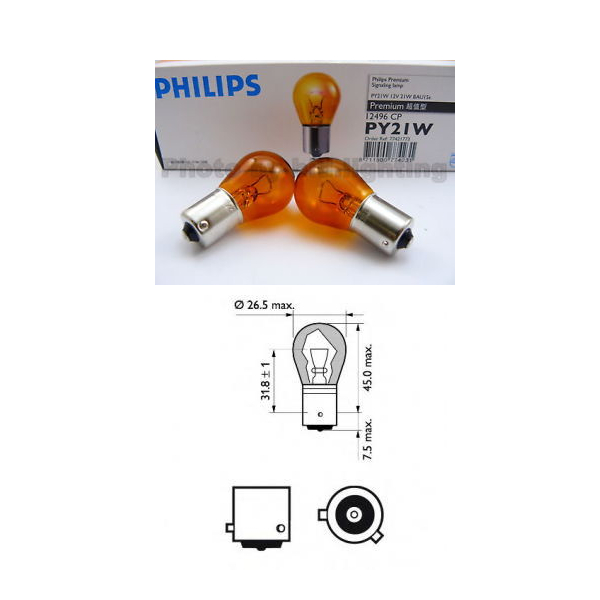 LAMPE 12V21W ORANGE